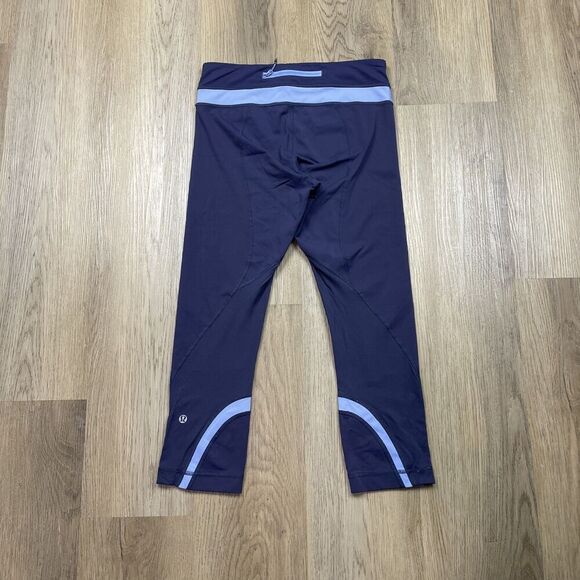 Lululemon Pants Womens 6 Cropped Run Inspire Yoga Athletic Activewear Gym Workou - Picture 3 of 10